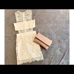 Lace Cutout Mini Dress